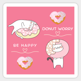 Donut worry, be happy. Sticker